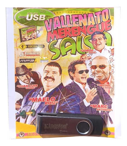 Memoria Usb Con Mil Canciones De Vallenato, Merengue Y Salsa