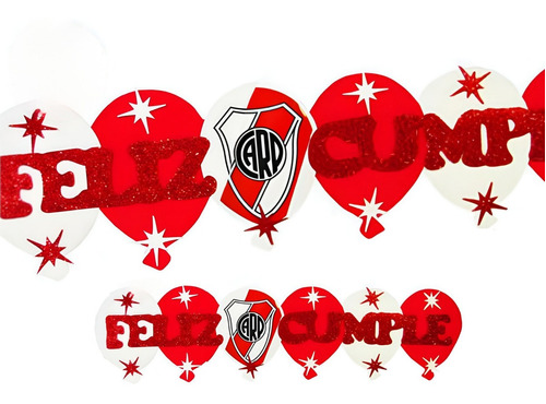 Guirnalda Feliz Cumple River De Goma Eva Con Brillos