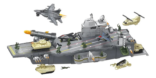 Portaaviones Militar De Plástico 45 Cm - 1 Unidad Personaje Porta Aviones