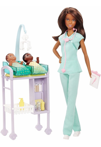 Barbie Pediatra Medica Bebe Mattel Baby Doctor Negra Nikki