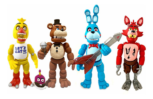 Five Nights At Freddy's 4 Figuras Articuladas Con Luz