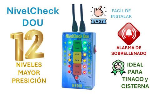 Medidor Nivel Agua Cisterna/tinaco Con Alarma 30mts