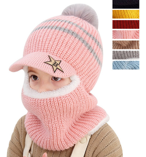 Gorro Cálido De Invierno Para Bebés, Bufanda, Orejeras, Cubr