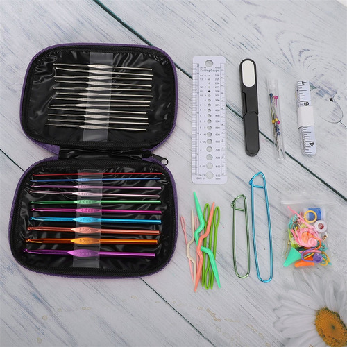100 Unids/set Herramienta For Tejer Suéter 22 Metal Crochet