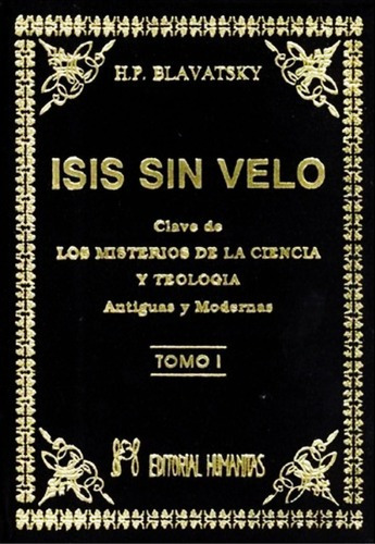 Libro Isis Sin Velo I  Blavatskyyrt