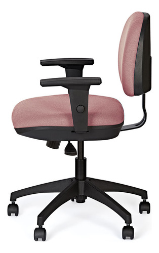 Cadeira De Escritório Marelli Active 704 Rose Com Estrutura Preta