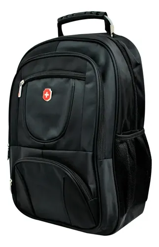 Mochila Masculina E Feminina Executiva Swissland Ys28043 Com Compartimento Para Notebook Preta Yin&amp;quots Preto Liso - R$ 57,99