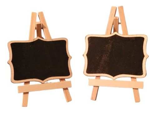 Pack 12 Pcs De Mini Letreros De Madera A Tiza