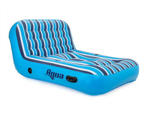 Silla Flotante De Piscina Para 2 Personas Azul Marino/blanco