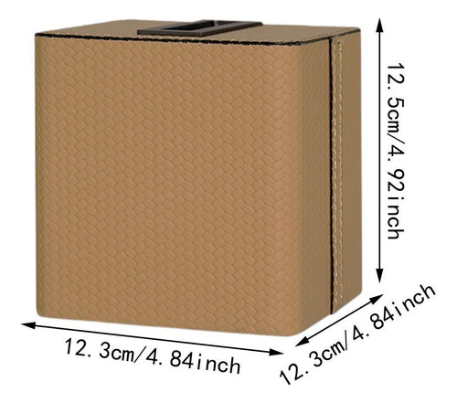 Caja De Papel Tisú Rectangular, Marrón