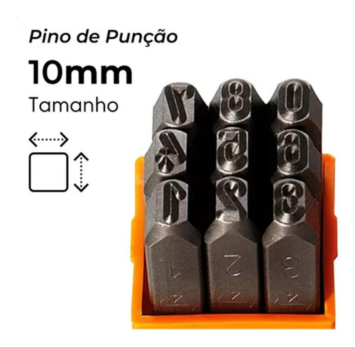 Número para marcar Starfer, 10 mm, 9 unidades, número grabado
