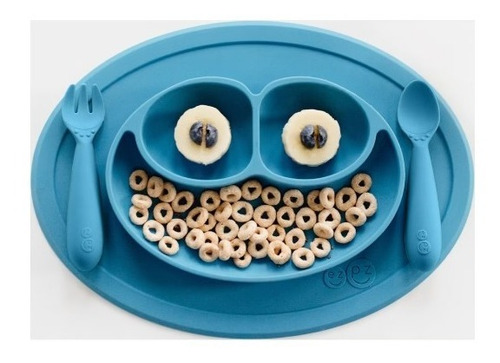 Mini Feeding Ezpz Plato Cuchara Tenedor Silicona Maternelle