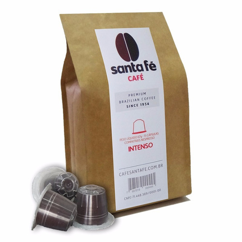 Café Em Cápsulas Santa Fé Intenso Compatível Nespresso C/15