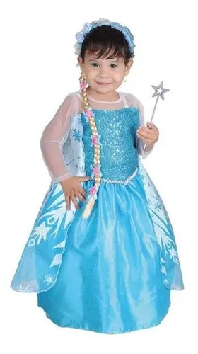Vestido de frozen online para niña mercadolibre