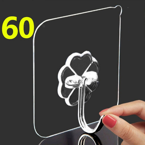 . Juego De 60 Ganchos De Pared For Colgar, Ventosa