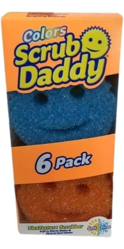 Kit 6 Esponjas Scrub Daddy Flextexture - Cores Variadas