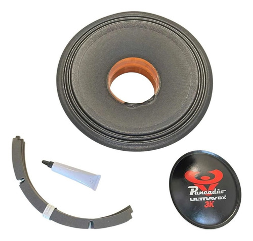 Kit Reparo Ultravox 3000w Rms Pancadao Medio Grave 4 Ohms Cor Preto