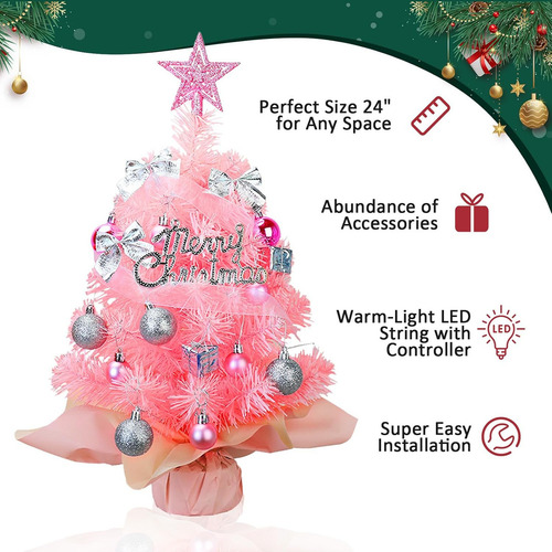 . Mini Árbol De Navidad De Mesa Con Luces Árbol Navidad 45cm