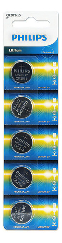 Bateria  Cr2016 3v Philips Kit Com 100 Unidades