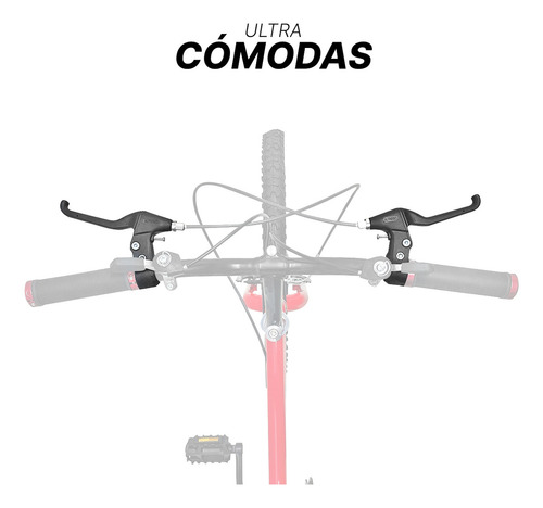 Palancas De Freno Para Bicicleta A 4 Dedos Color Negro