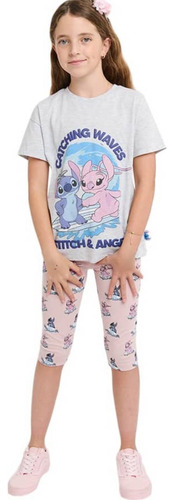 Conjunto Niña Stitch Ángel Playera Y Legging Niñas