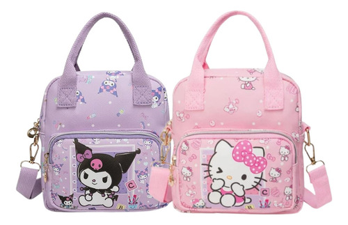 2 Bolso De Mano Hombro Dos Compartimentos Kitty/kuromi