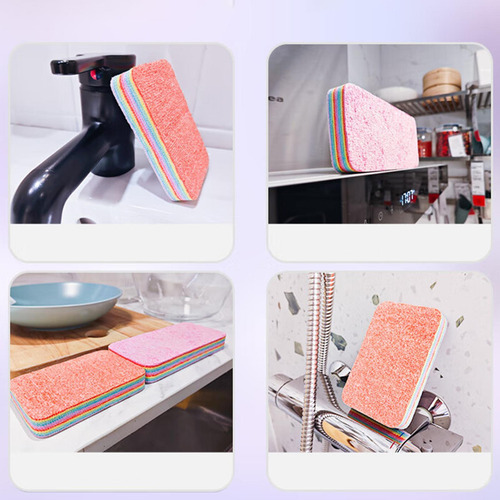 Esponja De Microfibra Para Fregar, Paños De Cocina, 12 Capas