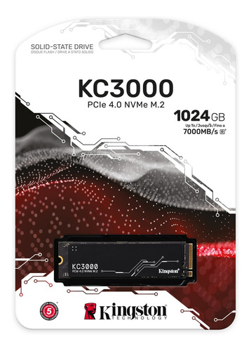 Imagen 3 de 3 de Disco sólido interno Kingston SKC3000S/1024G 1024GB