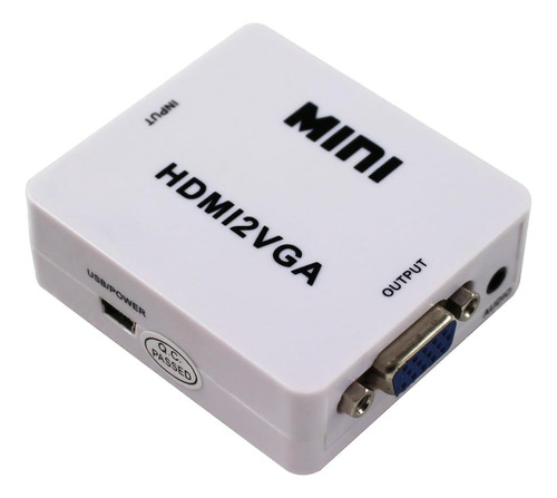 Convertidor Adaptador Mini Hdmi  A  Vga Con Audio