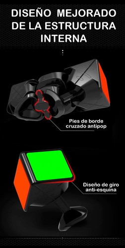 Cubo Rubik 3x3 Qiyi Ms Magnético Stickerless 3x3x3 + Estuche