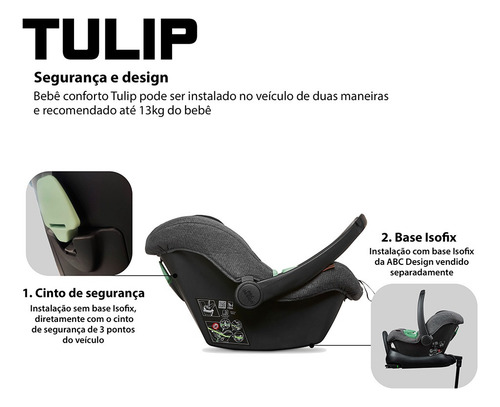 Bebê Conforto Abc Design Tulip Asphalt