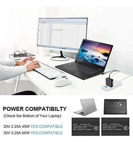 Cargador Laptop Ideapad 65w 330-14, 330-15, 330-17, 510-15