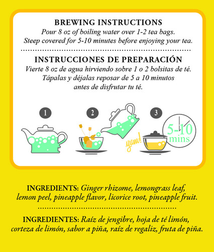 Te Tadin Pina Y Jengibre Potenciador Del Ánimo Y Metabolismo