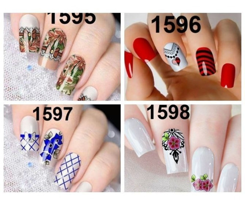 348 Películas/adesivos De Unhas- 28 Cartelas Exclusivas + Brindes