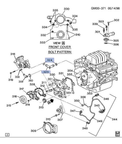 Tubo Conector Tensor A Motor Buick Lucerne V6 3.8l 2007