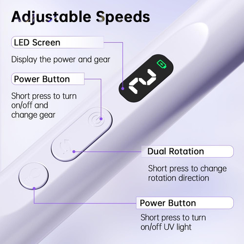 Kit De Máquina Pulidora De Uñas Jgo Lima De Uñas Eléctrica K