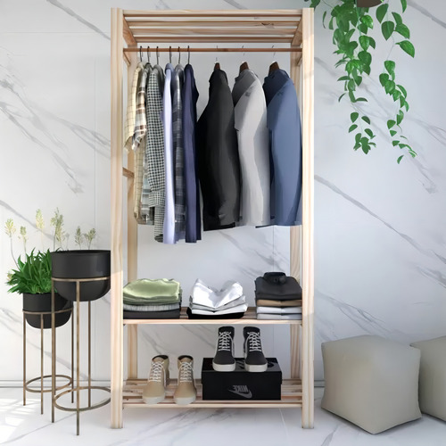 Kit De Expositores Simples E Duplo - Arara Closet Pinus