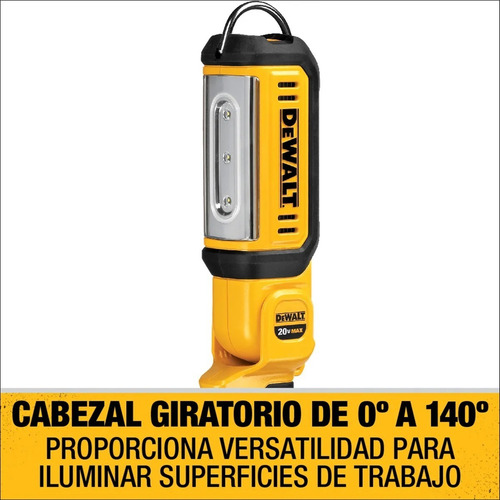 Imagen 3 de 4 de Luz Led Portátil Para Trabajo 20v Sin Batería Dewalt Dcl050