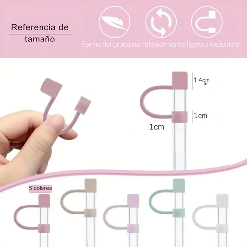 5 Tapones Silicona Popotes 1cm Diámetro Para Stanley/yeti