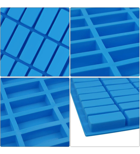 Molde Rectangular Estrecho De Silicona Para Caramelo 40 Cavi