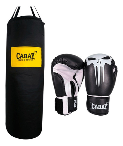 Kit Saco De Boxeo 1mx30 Diámetro + Guante De Boxeo Caray