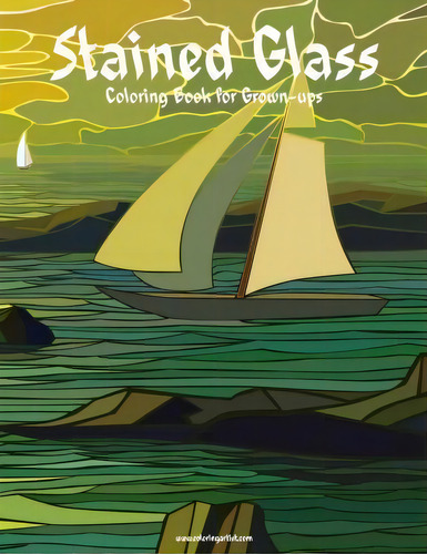 Stained Glass Coloring Book For Grown-ups 1: Coloring Book For Grown-ups, De Nick Snels., Vol. 1. Editorial Createspace Independent Publishing Platform, Tapa Blanda En Inglés
