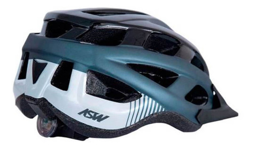 Imagem 2 de 3 de Capacete Ciclismo Asw Fun Preto Com Led Traseiro