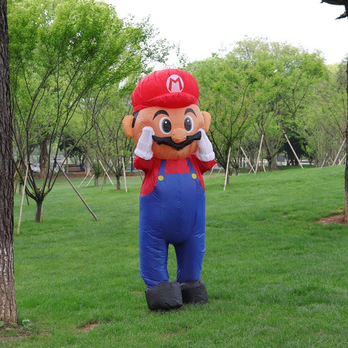 Imagen 3 de 6 de Disfraz Inflable Super Mario Bros Adultos Fiesta Halloween