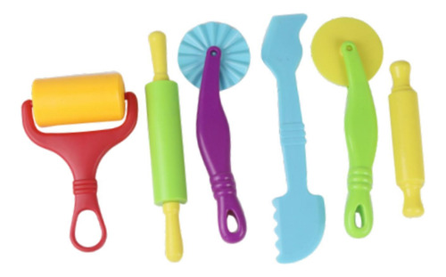 Kit De 6 Herramientas De Arcilla, Juguetes De Colores