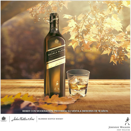 Imagen 3 de 3 de Whisky Johnnie Walker Double Black Blended Escocés 750ml