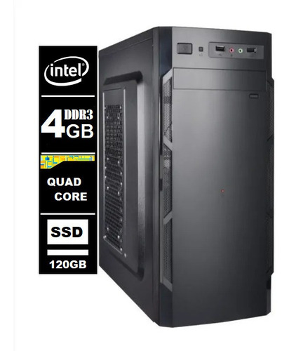 Imagem 1 de 3 de Computador Intel Quad Core 4gb Ddr3 120gb Ssd - Promoção 