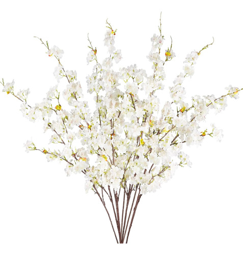 8 Piezas De Flores De Cerezo Artificial De 40 De Tallos De