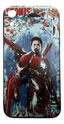 Case Funda Protector Para iPhone XR Iron Man Comic