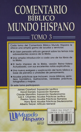 Comentario B. Mundo Hispano T. 3 Levitico, Carro D, Estudio